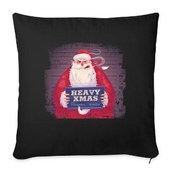 Joyeux Noël Noël Noël - Housse de coussin décorative 45 x 45 cm - noir - Devant