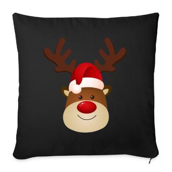 Joyeux Noël Noël Noël - Housse de coussin décorative 45 x 45 cm - noir - Devant