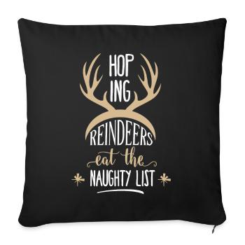 Joyeux Noël Noël Noël - Housse de coussin décorative 45 x 45 cm - noir - Devant