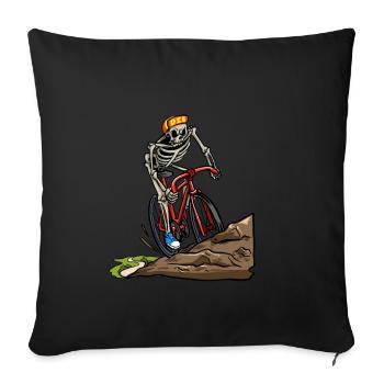Cyclists Cycling Bicycle Skeleton Bicycle - Sofa pillowcase 17,3'' x 17,3'' (45 x 45 cm) - black - Front
