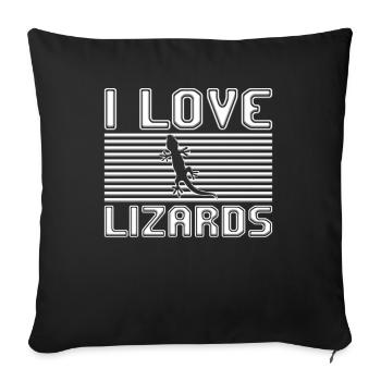 I love lizards - Sofakissenbezug 45 x 45 cm - Schwarz - Vorne