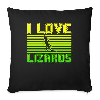 I love lizards - Sofakissenbezug 45 x 45 cm - Schwarz - Vorne