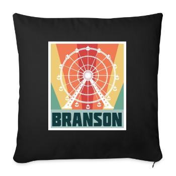Branson Vacation Missouri Travel Hiking Camping - Sofa pillowcase 17,3'' x 17,3'' (45 x 45 cm) - black - Front