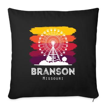 Missouri Souvenir Branson Randonnée Camping Vacances - Housse de coussin décorative 45 x 45 cm - noir - Devant