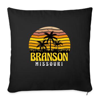 Travel Missouri Vacation in Branson Hiking Camping - Sofa pillowcase 17,3'' x 17,3'' (45 x 45 cm) - black - Front