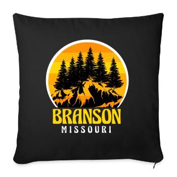 Branson Missouri Ferris Wheel Travel Camping Hiking - Sofa pillowcase 17,3'' x 17,3'' (45 x 45 cm) - black - Front