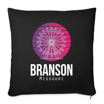 Branson Ferris Wheel Missouri Travel Hiking Camping - Sofa pillowcase 17,3'' x 17,3'' (45 x 45 cm) - black - Front