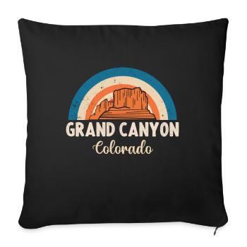 Colorado Souvenir Grand Canyon National Park Campin - Housse de coussin décorative 45 x 45 cm - noir - Devant