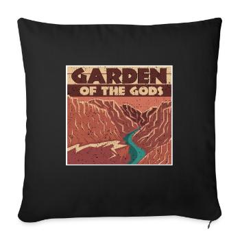 Garden of the Gods Souvenir Nature Lovers Hiking - Sofa pillowcase 17,3'' x 17,3'' (45 x 45 cm) - black - Front