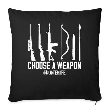 Chasseur de cerfs de Cerf De Cheer Choisissez un - Housse de coussin décorative 45 x 45 cm - noir - Devant