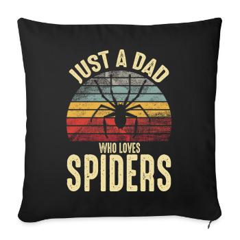 Nur ein Vater, der Spinnen liebt Retro Vintage Spider - Sofakissenbezug 45 x 45 cm - Schwarz - Vorne
