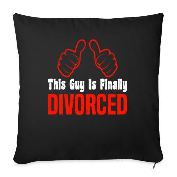 Divorce Separation Marriage Ex Divorce Party - Sofa pillowcase 17,3'' x 17,3'' (45 x 45 cm) - black - Front