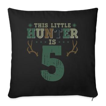 Buck Deer Hunting Hunter Kid 5ème - Housse de coussin décorative 45 x 45 cm - noir - Devant