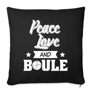 Boule Boulekugeln Petanque Witz Boccia - Sofa pillowcase 17,3'' x 17,3'' (45 x 45 cm) - black - Front