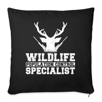 Buck Deer Hunting Hunter Wildlife - Sofa pillowcase 17,3'' x 17,3'' (45 x 45 cm) - black - Front