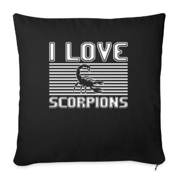 I love scorpions - Sofakissenbezug 45 x 45 cm - Schwarz - Vorne