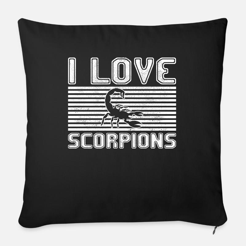 I love scorpions - Sofakissenbezug 45 x 45 cm - Schwarz