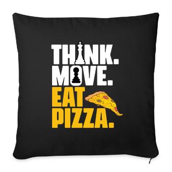 Funny board game Grandmaster for a - Sofa pillowcase 17,3'' x 17,3'' (45 x 45 cm) - black - Front
