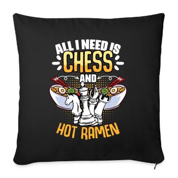 All I need is funnier - Sofa pillowcase 17,3'' x 17,3'' (45 x 45 cm) - black - Front