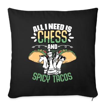 All I need is funnier - Sofa pillowcase 17,3'' x 17,3'' (45 x 45 cm) - black - Front
