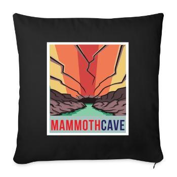 Mammoth Höhle Retro Nationalpark Souvenir Kentucky - Sofakissenbezug 45 x 45 cm - Schwarz - Vorne