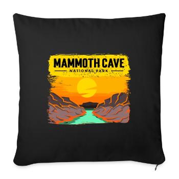 Nationalpark Höhle Mammoth Cave Kentucky Souvenir - Sofakissenbezug 45 x 45 cm - Schwarz - Vorne