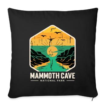 Nationalpark Souvenir Mammoth Cave Kentucky Souven - Sofakissenbezug 45 x 45 cm - Schwarz - Vorne