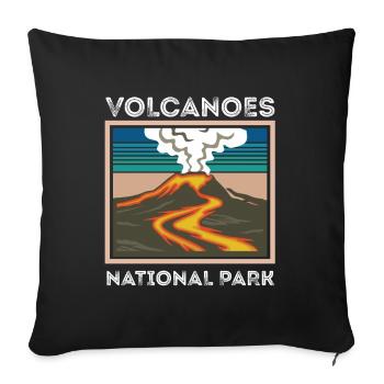 Vulkan Souvenir Nationalpark Hawaii Volcano Island - Sofakissenbezug 45 x 45 cm - Schwarz - Vorne