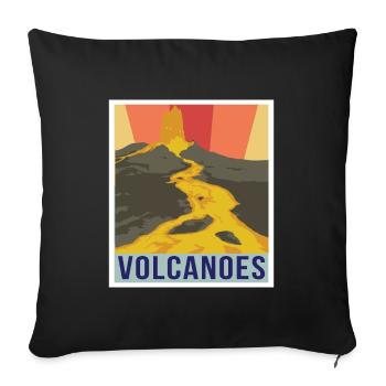 Nationalpark Souvenir Vulkan Insel Vulkane Hawaii - Sofakissenbezug 45 x 45 cm - Schwarz - Vorne