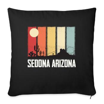 Sedona Arizona National Park Cactus Souvenir Campin - Sofa pillowcase 17,3'' x 17,3'' (45 x 45 cm) - black - Front