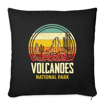 Volcano Island Souvenir National Park Hawaii - Sofa pillowcase 17,3'' x 17,3'' (45 x 45 cm) - black - Front