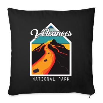Vulkan Nationalpark Insel Hawaii Vulkan Souvenir - Sofakissenbezug 45 x 45 cm - Schwarz - Vorne
