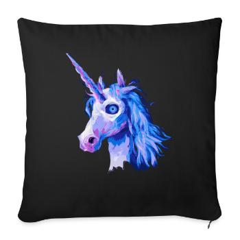 Horror Einhorn Halloween - Sofakissenbezug 45 x 45 cm - Schwarz - Vorne