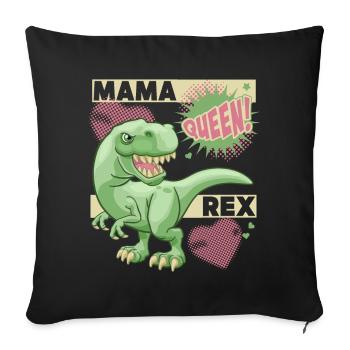 Maman dinosaure, maman dinosaure, dicton drôle - Housse de coussin décorative 45 x 45 cm - noir - Devant
