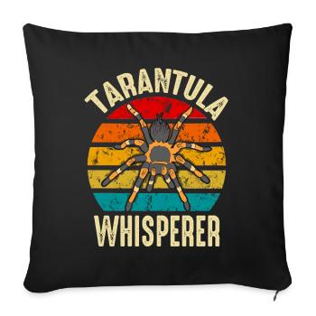 Lustige Tarantula Whisperer Spider Besitzer Retro - Sofakissenbezug 45 x 45 cm - Schwarz - Vorne