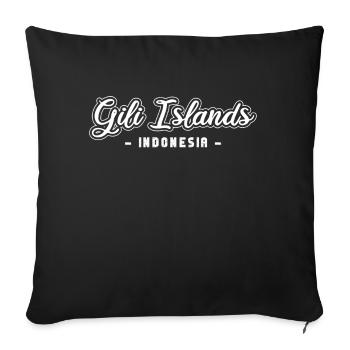Vintage Holiday Trip Gili Islands Indonesia Asia - Sofa pillowcase 17,3'' x 17,3'' (45 x 45 cm) - black - Front