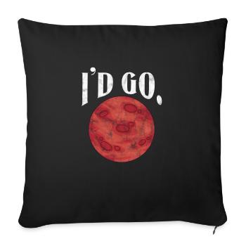 Mars - Housse de coussin décorative 45 x 45 cm - noir - Devant