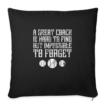 Softball - Housse de coussin décorative 45 x 45 cm - noir - Devant