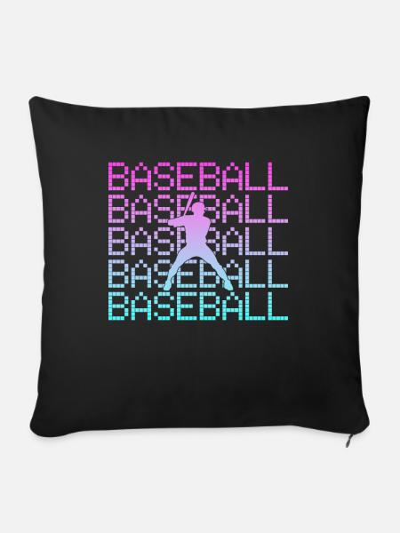 Baseball - Sofakissenbezug 45 x 45 cm - Schwarz
