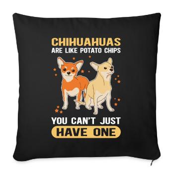 Chihuahua Dog Dog Owner Chihuahuas Gift - Sofa pillowcase 17,3'' x 17,3'' (45 x 45 cm) - black - Front
