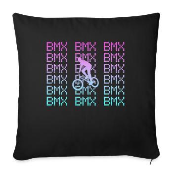 bmx - Housse de coussin décorative 45 x 45 cm - noir - Devant