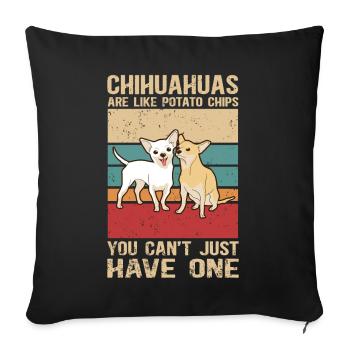 Chihuahua Dog Dog Owner Gift - Sofa pillowcase 17,3'' x 17,3'' (45 x 45 cm) - black - Front