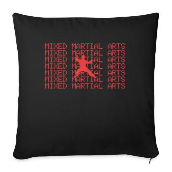 Arts martiaux - Housse de coussin décorative 45 x 45 cm - noir - Devant