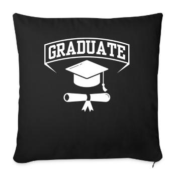 Graduate Graduation Party Graduate Graduate - Sofa pillowcase 17,3'' x 17,3'' (45 x 45 cm) - black - Front