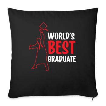 World's Best Graduate Graduation Party Graduates - Sofa pillowcase 17,3'' x 17,3'' (45 x 45 cm) - black - Front