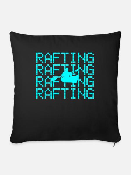 rudern rafting - Sofakissenbezug 45 x 45 cm - Schwarz