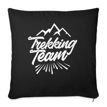 Trekking Équipe Randonneurs Randonnée Randonnée - Housse de coussin décorative 45 x 45 cm - noir - Devant