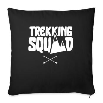Trekking Équipe Randonneurs Randonnée Randonnée - Housse de coussin décorative 45 x 45 cm - noir - Devant