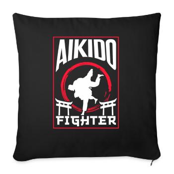 Aikido Fighter Martial Arts Martial Arts Lovers - Sofa pillowcase 17,3'' x 17,3'' (45 x 45 cm) - black - Front