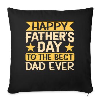 Bonne fête des pères pour le meilleur père papa - Housse de coussin décorative 45 x 45 cm - noir - Devant